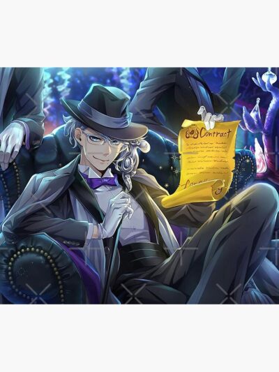 Alternative view of Azulashengrotto Is A Twistedwonderland Anime Character Tapestry