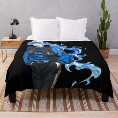 Idia Shroud With Blue Jacket Throw Blanket
