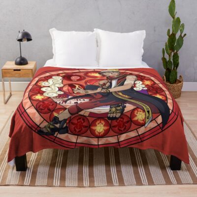 Scarabia Stained Glass Throw Blanket