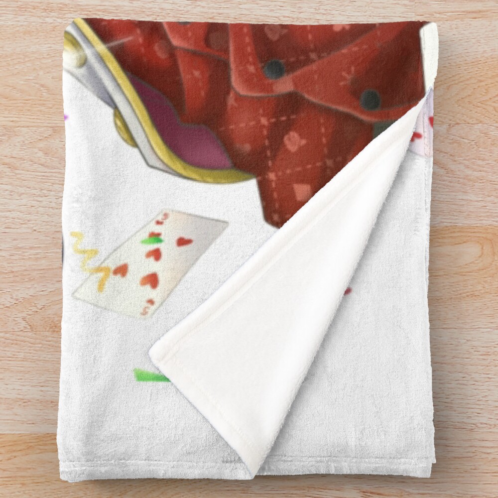 Ace Heart Card Throw Blanket - Image 2