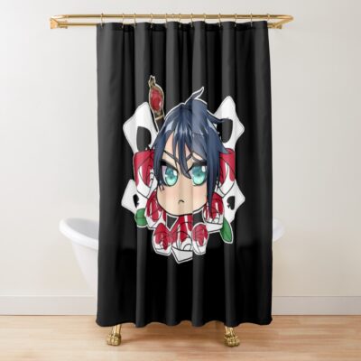 Deuce Of Spades Non Patern Shower Curtain