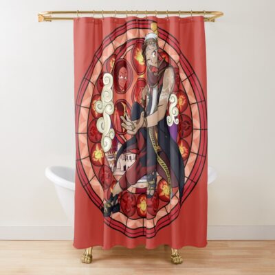 Scarabia Stained Glass Shower Curtain